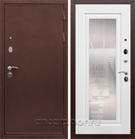 Входная дверь Армада Престиж сталь 3 мм зеркало ФЛЗ-120 (Медный антик / Белый матовый)