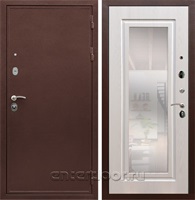 Входная дверь Армада Престиж сталь 3 мм зеркало ФЛЗ-120 (Медный антик / Лиственница беж)