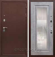 Входная дверь Армада Престиж сталь 3 мм зеркало ФЛЗ-120 (Медный антик / Бетон темный)