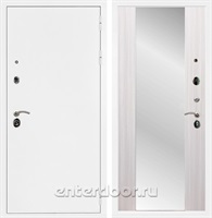 Входная дверь Армада Престиж с зеркалом СБ-16 (Белая шагрень / Сандал белый)