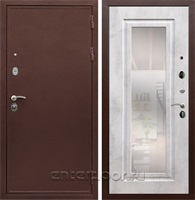 Входная дверь Армада Престиж с зеркалом (Медный антик / Бетон светлый)