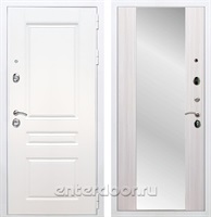 Входная металлическая дверь Армада Премиум Н с зеркалом СБ-16 (Белый / Сандал белый)