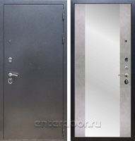Входная дверь Армада Оптима с зеркалом СБ-16 (Антик серебро / Бетон светлый)