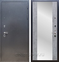 Входная дверь Армада Оптима с зеркалом СБ-16 (Антик серебро / Бетон темный)