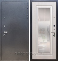 Входная дверь Армада Оптима с зеркалом ФЛЗ-120 (Антик серебро / Лиственница беж)
