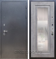 Входная дверь Армада Оптима с зеркалом ФЛЗ-120 (Антик серебро / Бетон темный)