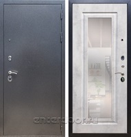 Входная дверь Армада Оптима с зеркалом ФЛЗ-120 (Антик серебро / Бетон светлый)