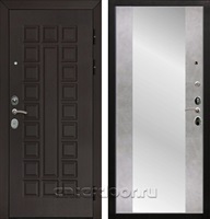 Входная металлическая дверь Армада Сенатор Cisa с зеркалом СБ-16 (Венге / Бетон светлый)