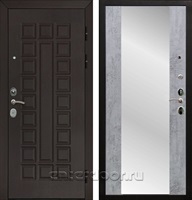 Входная металлическая дверь Армада Сенатор Cisa с зеркалом СБ-16 (Венге / Бетон темный)