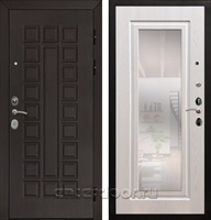 Входная металлическая дверь Армада Сенатор Cisa с зеркалом ФЛЗ-120 (Венге / Лиственница беж)