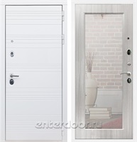 Входная дверь Армада Италия зеркало Пастораль (Белый матовый / Сандал белый)