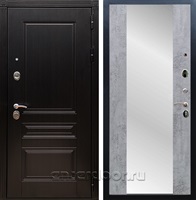 Входная дверь Армада Люксор с зеркалом СБ-16 (Венге / Бетон темный)