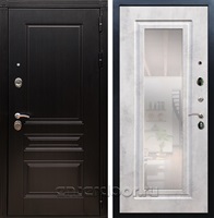 Входная дверь Армада Люксор с зеркалом (Венге / Бетон светлый)