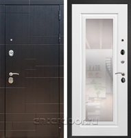 Входная дверь Армада Аккорд зеркало ФЛЗ-120 (Венге / Белый матовый)