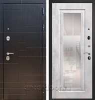 Входная дверь Армада Аккорд зеркало ФЛЗ-120 (Венге / Бетон светлый)