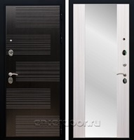 Входная дверь Армада Тесла с зеркалом СБ-16 (Венге / Сандал белый)