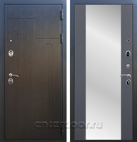 Входная металлическая дверь Армада Премиум 246 с зеркалом СБ-16 (Венге / Графит софт)