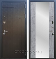 Входная металлическая дверь Армада Премиум 246 с зеркалом СБ-16 (Венге / Бетон темный)