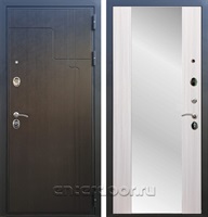 Входная металлическая дверь Армада Премиум 246 с зеркалом СБ-16 (Венге / Сандал белый)