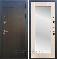 Входная металлическая дверь Армада Премиум 246 с Зеркалом Пастораль (Венге / Дуб белёный)