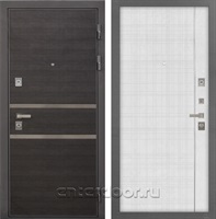 Входная металлическая дверь Интекрон Неаполь В-07 (Лен Сильвер / Лофт белый)