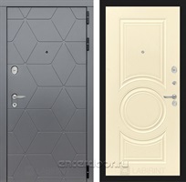 Входная металлическая дверь Лабиринт Cosmo 23 (Графит / Шампань софт)
