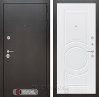 Входная металлическая дверь Лабиринт Сильвер 123 (Антик темное серебро / Белый софт)