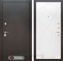 Входная металлическая дверь Лабиринт Сильвер 24 (Антик темное серебро / Белый софт)