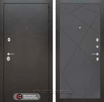 Входная металлическая дверь Лабиринт Сильвер 24 (Антик темное серебро / Графит софт)
