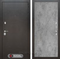 Входная металлическая дверь Лабиринт Сильвер 24 (Антик темное серебро / Бетон светлый)