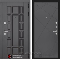 Входная металлическая дверь Лабиринт Нью-Йорк 24 (Венге / Графит софт)