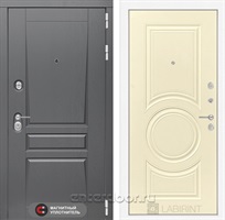 Входная металлическая дверь Лабиринт Платинум 23 (Альберо Грей / Шампань софт)