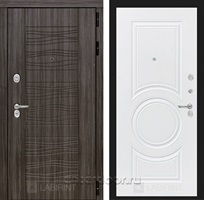 Входная металлическая дверь Лабиринт Сканди 23 (Дарк Грей / Белый софт)