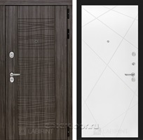 Входная металлическая дверь Лабиринт Сканди 24 (Дарк Грей / Белый софт)