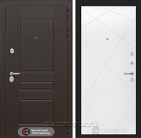 Входная металлическая дверь Лабиринт Мегаполис 24 (Венге / Белый софт)