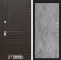 Входная металлическая дверь Лабиринт Мегаполис 24 (Венге / Бетон светлый)