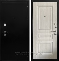 Входная металлическая дверь Троя 3К (Серебро темное / Сосна белая)