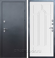 Входная дверь с терморазрывом Снегирь 3К Арка (Серебро / Белое дерево)