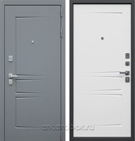 Входная металлическая дверь АСД Челси (Силк Титан / Белый матовый)