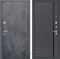 Входная металлическая дверь Лабиринт Лофт 22 (Бетон темный / Графит софт)