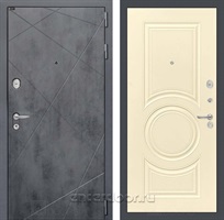 Входная металлическая дверь Лабиринт Лофт 23 (Бетон темный / Шампань софт)