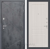 Входная металлическая дверь Лабиринт Лофт 03 (Бетон темный / Сандал белый)
