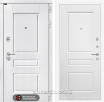 Входная металлическая дверь Лабиринт Versal 03 (Альберо браш / Белый софт)