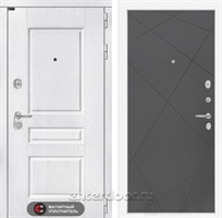 Входная металлическая дверь Лабиринт Versal 24 (Альберо браш / Графит софт)
