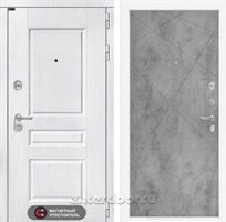 Входная металлическая дверь Лабиринт Versal 24 (Альберо браш / Бетон светлый)