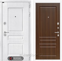 Входная металлическая дверь Лабиринт Versal 03 (Альберо браш / Орех бренди)