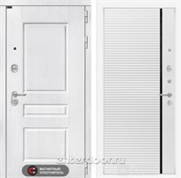 Входная металлическая дверь Лабиринт Versal 22 (Альберо браш / Белый софт)