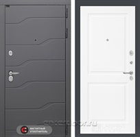 Входная металлическая дверь Лабиринт River 11 (Графит софт / Белый софт)