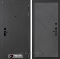 Входная металлическая дверь Лабиринт Acustic 24 (Муар серый / Графит софт)