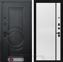 Входная металлическая дверь Лабиринт Grand 22 (Альберо блэк / Белый софт)